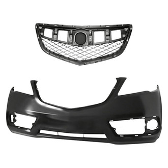 Replacement - 2-Piece (Front Bumper Cover, Grille) (Standard Line)