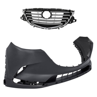 Replacement - 2-Piece (Front Bumper Cover, Grille) (Standard Line)