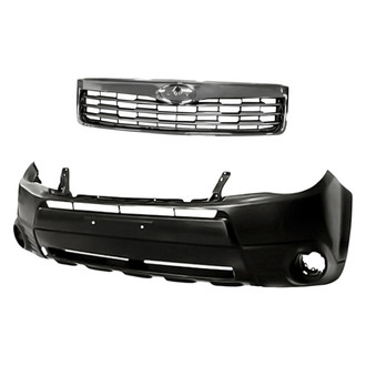 Replacement - 2-Piece (Front Bumper Cover, Grille) (Standard Line)