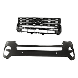 Replacement - 2-Piece (Front Bumper Cover, Grille) (CAPA Certified)