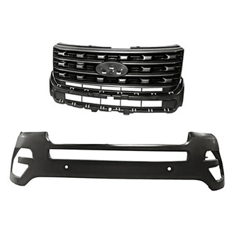 Replacement - 2-Piece (Front Bumper Cover, Grille) (CAPA Certified)