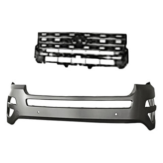 Replacement - 2-Piece (Front Bumper Cover, Grille) (CAPA Certified)