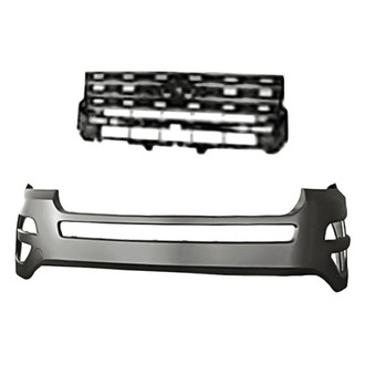 Replacement - 2-Piece (Front Bumper Cover, Grille) (CAPA Certified)