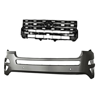 Replacement - 2-Piece (Front Bumper Cover, Grille) (CAPA Certified)