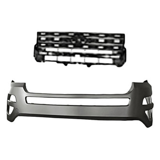 Replacement - 2-Piece (Front Bumper Cover, Grille) (CAPA Certified)