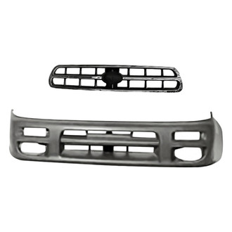 Replacement - 2-Piece (Front Bumper Cover, Grille) (Standard Line)