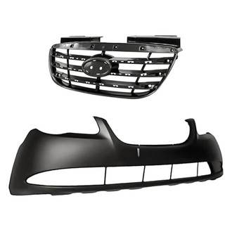Replacement - 2-Piece (Front Bumper Cover, Grille) (Standard Line)