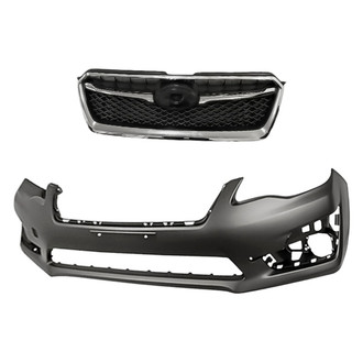 Replacement - 2-Piece (Front Bumper Cover, Grille) (Standard Line)