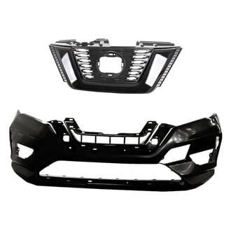 Replacement - 2-Piece (Front Bumper Cover, Grille) (Standard Line)