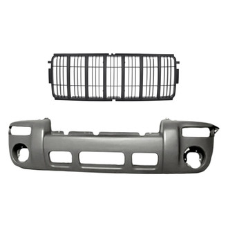 Replacement - 2-Piece (Front Bumper Cover, Grille) (Standard Line)