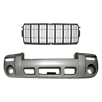 Replacement - 2-Piece (Front Bumper Cover, Grille) (Standard Line)