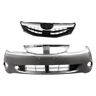 Replacement - 2-Piece (Front Bumper Cover, Grille) (Standard Line)