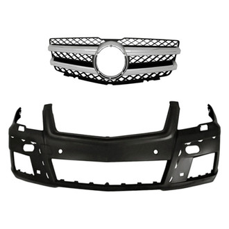 Replacement - 2-Piece (Front Bumper Cover, Grille) (Standard Line)