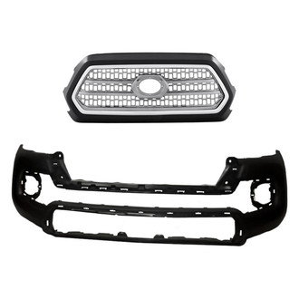 Replacement - 2-Piece (Front Bumper Cover, Grille) (Standard Line)
