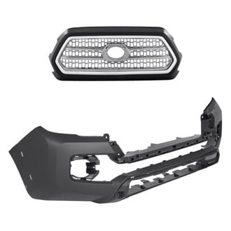 Replacement - 2-Piece (Front Bumper Cover, Grille) (Standard Line)