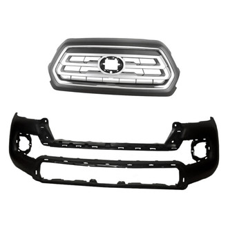 Replacement - 2-Piece (Front Bumper Cover, Grille) (Standard Line)