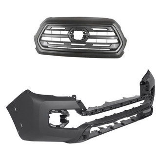 Replacement - 2-Piece (Front Bumper Cover, Grille) (Standard Line)