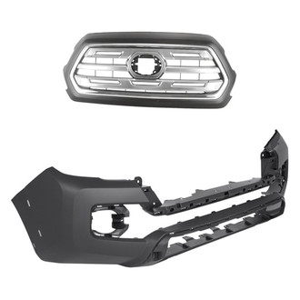 Replacement - 2-Piece (Front Bumper Cover, Grille) (Standard Line)