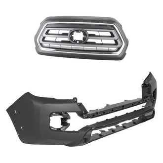 Replacement - 2-Piece (Front Bumper Cover, Grille) (Standard Line)