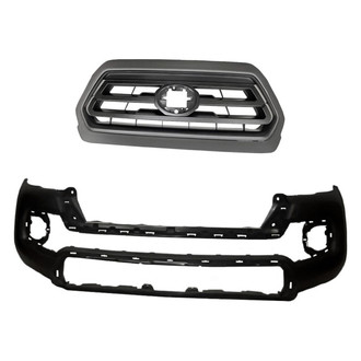 Replacement - 2-Piece (Front Bumper Cover, Grille) (Standard Line)