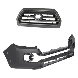 Replacement - 2-Piece (Front Bumper Cover, Grille) (Standard Line)