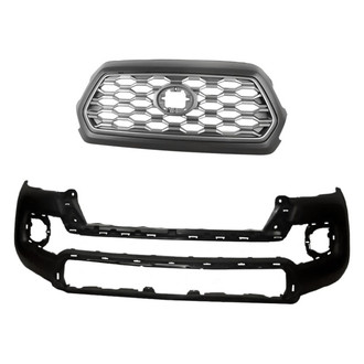 Replacement - 2-Piece (Front Bumper Cover, Grille) (Standard Line)