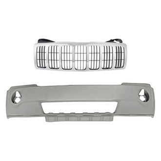 Replacement - 2-Piece (Front Bumper Cover, Grille) (Standard Line)