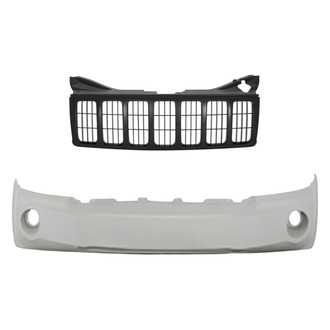 Replacement - 2-Piece (Front Bumper Cover, Grille) (Standard Line)