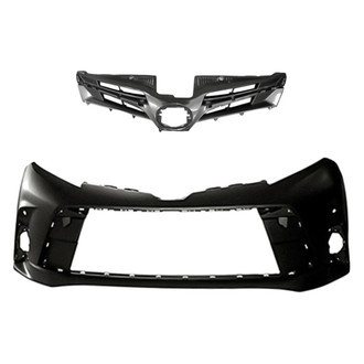 Replacement - 2-Piece (Front Bumper Cover, Grille) (Standard Line)