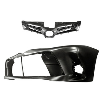 Replacement - 2-Piece (Front Bumper Cover, Grille) (Standard Line)