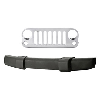 Replacement - 2-Piece (Front Bumper Cover, Grille) (Standard Line)