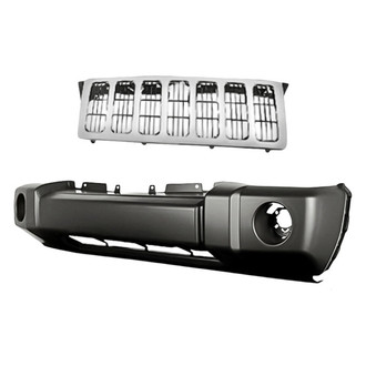 Replacement - 2-Piece (Front Bumper Cover, Grille) (Standard Line)