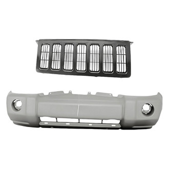 Replacement - 2-Piece (Front Bumper Cover, Grille) (Standard Line)