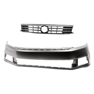 Replacement - 2-Piece (Front Bumper Cover, Grille) (Standard Line)