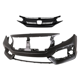 Replacement - 2-Piece (Front Bumper Cover, Grille) (CAPA Certified)