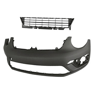 Replacement - 2-Piece (Front Bumper Cover, Grille) (Standard Line)
