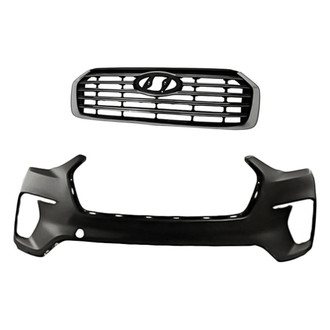 Replacement - 2-Piece (Front Bumper Cover, Grille) (CAPA Certified)