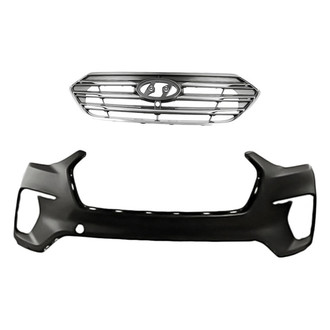 Replacement - 2-Piece (Front Bumper Cover, Grille) (CAPA Certified)
