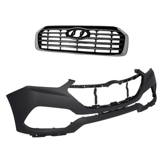 Replacement - 2-Piece (Front Bumper Cover, Grille) (CAPA Certified)