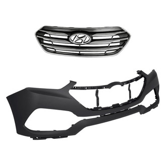 Replacement - 2-Piece (Front Bumper Cover, Grille) (CAPA Certified)