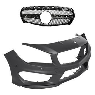 Replacement - 2-Piece (Front Bumper Cover, Grille) (Standard Line)