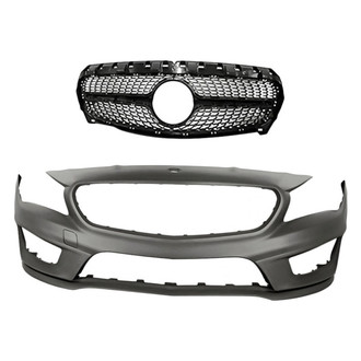 Replacement - 2-Piece (Front Bumper Cover, Grille) (Standard Line)