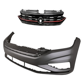 Replacement - 2-Piece (Front Bumper Cover, Grille) (Standard Line)