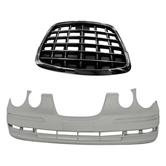 Replacement - 2-Piece (Front Bumper Cover, Grille) (Standard Line)