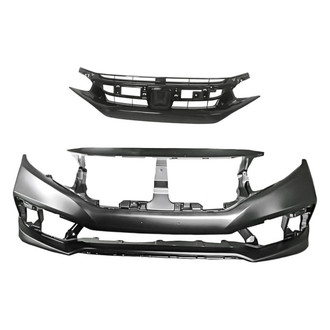 Replacement - 2-Piece (Front Bumper Cover, Grille) (CAPA Certified)