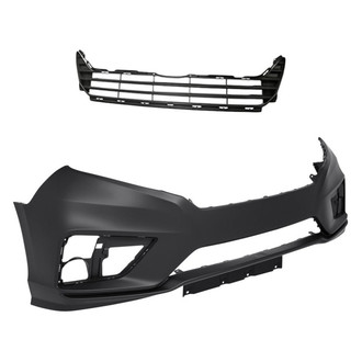 Replacement - 2-Piece (Front Bumper Cover, Grille) (CAPA Certified)