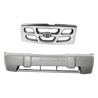 Replacement - 2-Piece (Front Bumper Cover, Grille) (Standard Line)