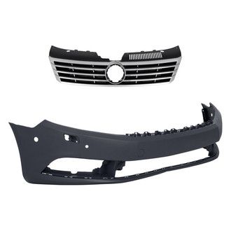 Replacement - 2-Piece (Front Bumper Cover, Grille) (Standard Line)