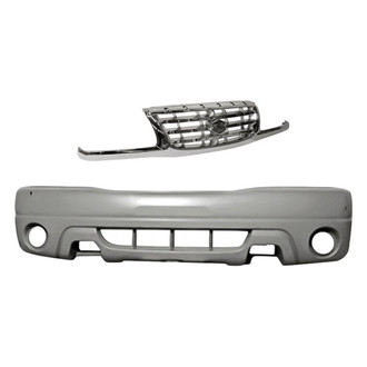 Replacement - 2-Piece (Front Bumper Cover, Grille) (Standard Line)
