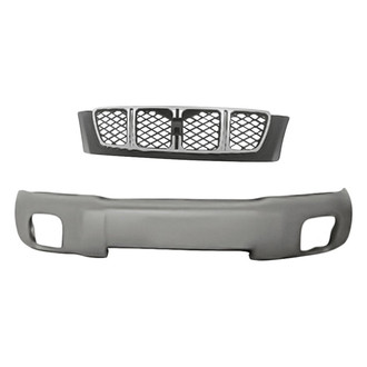 Replacement - 2-Piece (Front Bumper Cover, Grille) (Standard Line)